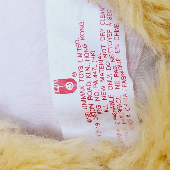 Anne Geddes 1991 Yellow Teddy Bear Outfit Baby Plush Soft Stuffed Toy Doll 16" - Picture 9 of 12